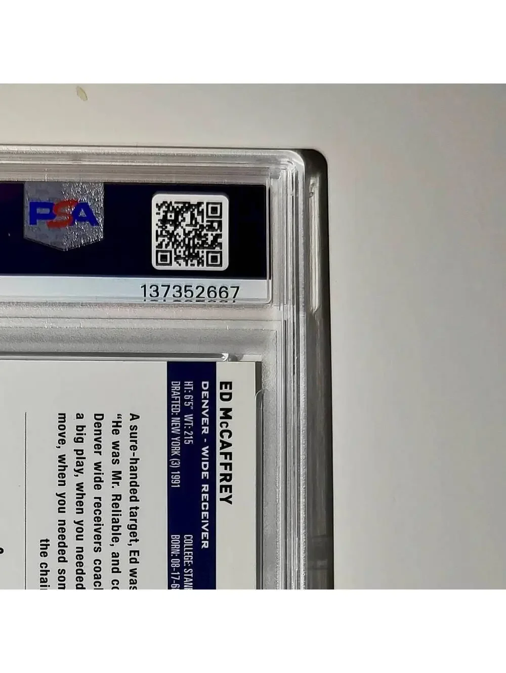Ed McCaffrey 2023 Topps Chrome #42 Sepia Refractors PSA 9 Mint